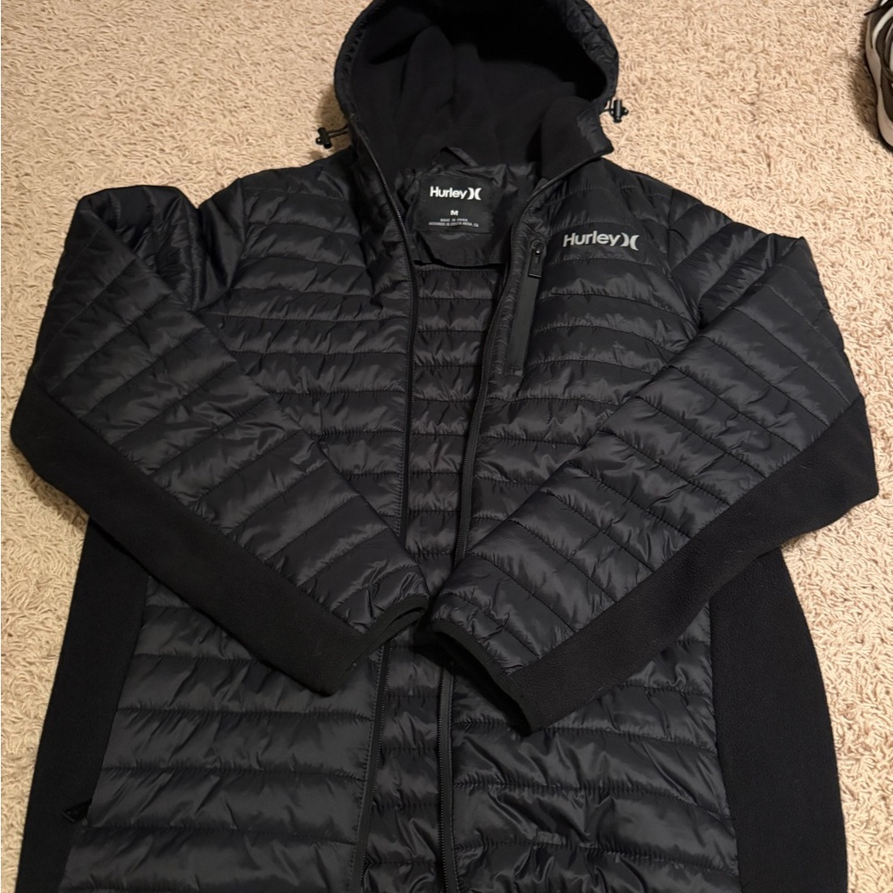 Hurley Men's Black Puffer Jacket
